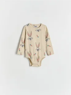 Reserved - Bawełniane body Tom & Jerry - złamana biel - Body dla niemowląt - miniaturka - grafika 1