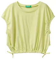 Koszulki dla dziewczynek - United Colors of Benetton Koszulka dziewczęca z krótkim rękawem, Giallo Lime 079, XL - miniaturka - grafika 1