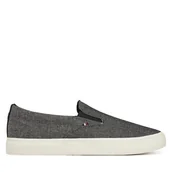 Trampki męskie - Tenisówki Tommy Hilfiger Th Hi Vulc Low Slip On Ch FM0FM05390 Szary - miniaturka - grafika 1