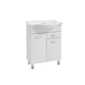 Szafki łazienkowe - Zestaw szafka i umywalka MEA D55 DSM 2D1S L1521 biały - miniaturka - grafika 1
