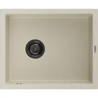 Zlewozmywaki - Mexen Pedro zlewozmywak granitowy 1-komorowy 560 x 460 mm, beżowy, syfon czarny - miniaturka - grafika 1