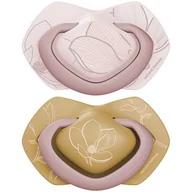 Smoczki uspokajające - Smoczek CANPOL BABIES Light touch 0-6 m Symetryczny Różowo-złoty (2 sztuki) - miniaturka - grafika 1