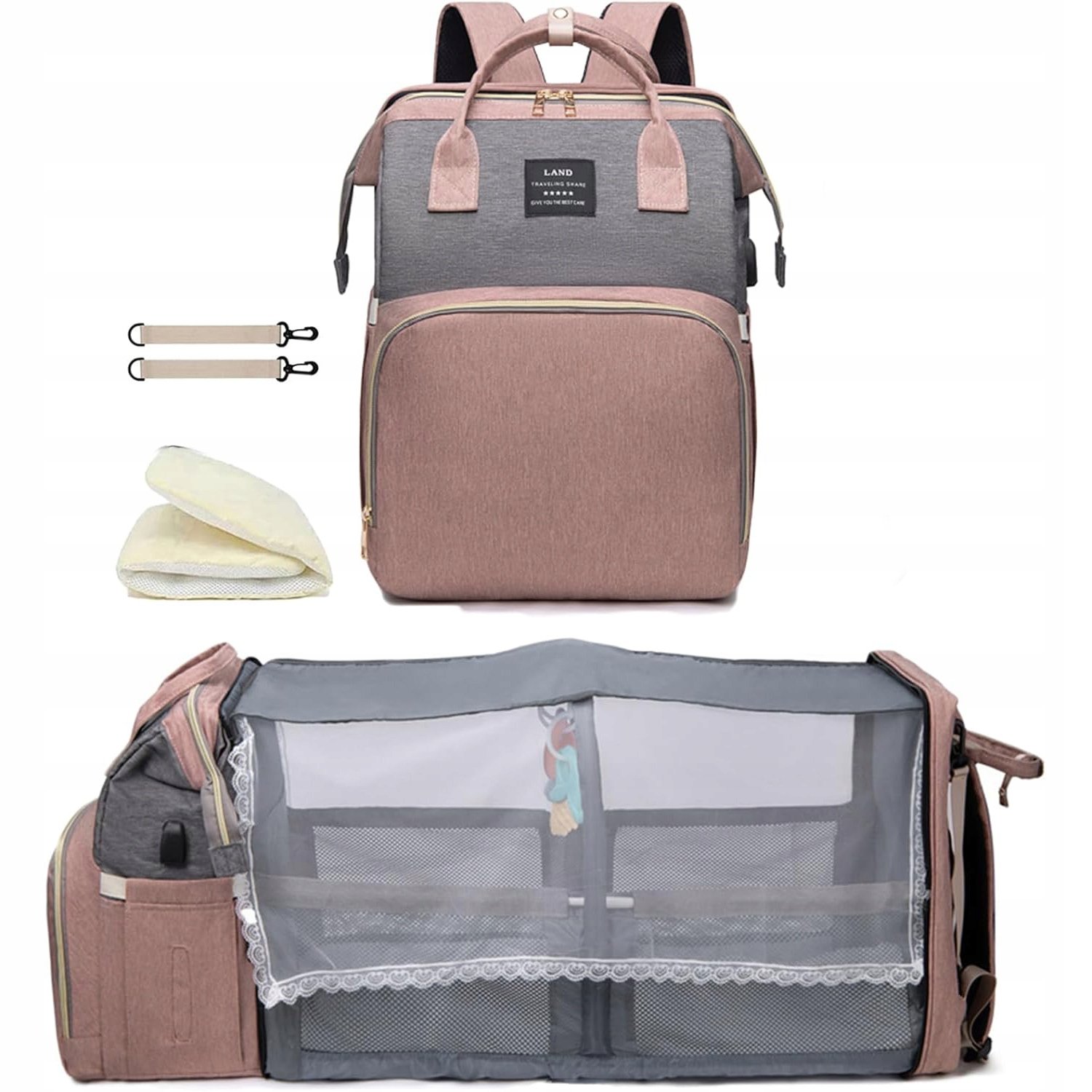 Plecak Dla Mamy I Dziecka Na Pieluchy Ubranka Picie Organizer Duża Torba