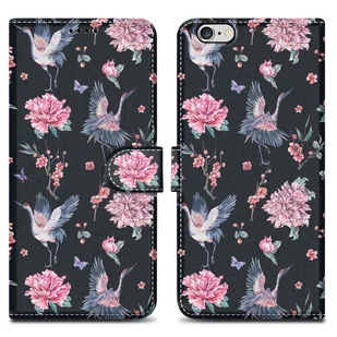 Cadorabo Etui ochronne do Apple iPhone 6 / 6S Etui Design Black Etui na telefon komórkowy Etui ochronne Etui magnetyczne Etui Cover - Etui i futerały do telefonów - miniaturka - grafika 1