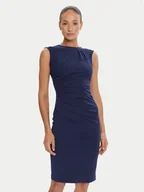 Sukienki - Rinascimento Sukienka koktajlowa CFC0125332003 Granatowy Slim Fit - miniaturka - grafika 1
