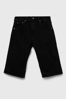 Spodnie i spodenki dla chłopców - Pepe Jeans szorty jeansowe kolor niebieski regulowana talia - grafika 1