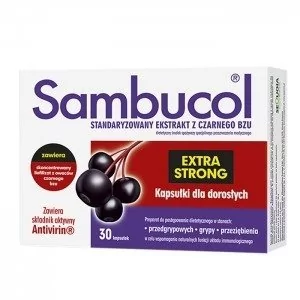 Sequoia Sambucol Extra Strong dla dorosłych 30 szt. - Przeziębienie i grypa - miniaturka - grafika 1