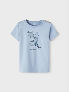 Koszulki dla dziewczynek - NAME IT Top 13215693 Niebieski Regular Fit - grafika 1
