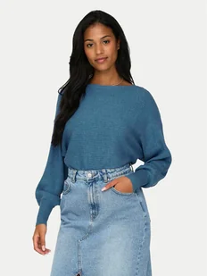 ONLY Sweter Adaline 15226298 Niebieski Relaxed Fit - Swetry damskie - miniaturka - grafika 1