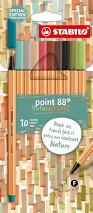 Długopisy filcowe - STABILO Point 88 - Etui kartonowe x 10 flamastrów Fine Point - Edycja naturalna - Długopisy - miniaturka - grafika 1