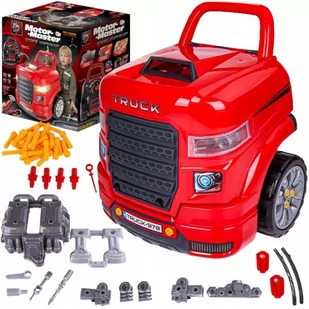 Zestaw Małego Mechanika Ciężarówka Tir Auto Do Rozkręcania Silnik 61 El. - Mały naukowiec - miniaturka - grafika 1