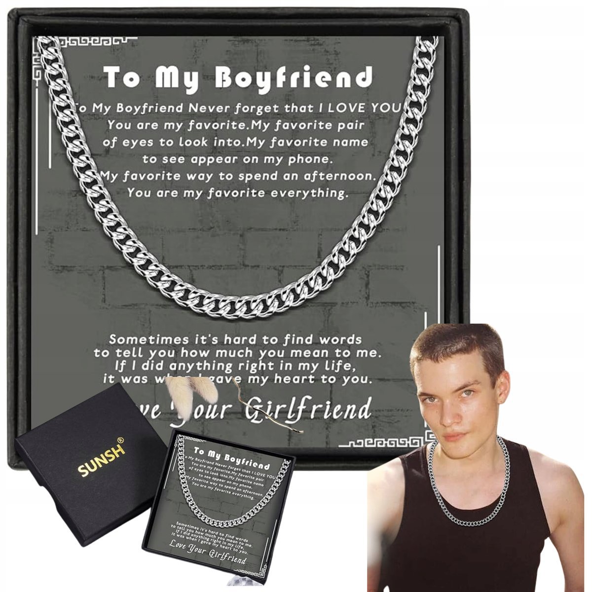 Łańcuszek srebrny męski Naszyjnik Prezent dla chłopaka pancerka na święta