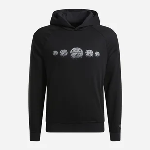Bluza z kapturem męska Reebok Hoopwear Hoodie 100205188 XL Czarna (1200143933824) - Bluzy męskie - miniaturka - grafika 1