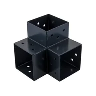 Łączniki, trójniki, kształtki - Łącznik narożnik 9x9 cm 90st. 3-końce Suki Plug-in antracyt - miniaturka - grafika 1