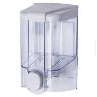 Mydelniczki i dozowniki mydła - Dozownik (dystrybutor) mydła w płynie Faneco JET (S500PGWT) 0,5 litra z tworzywa ABS,transparentny - miniaturka - grafika 1