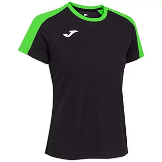 Koszulki i topy damskie - Joma Eco Championship T-shirt damski z krótkim rękawem, czarny/neonowo-zielony, XL - grafika 1