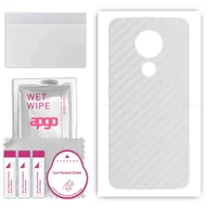 Szkła hartowane na telefon - Folia naklejka skórka strukturalna na TYŁ do Motorola Moto G7 Power -  Carbon Przezroczysty - apgo SKINS - miniaturka - grafika 1