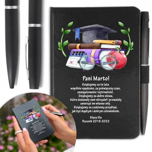 NOTES A6 + DŁUGOPIS Prezent DZIEŃ NAUCZYCIELA Mix - Notesy i bloczki - miniaturka - grafika 1