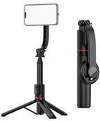Selfie stick - Uchwyt, Kijek, Statyw, Stojak Selfie Stick L20 Tripod Z Funkcją Statywu I Pilotem Kompatybilny Z Magsafe Czarny - miniaturka - grafika 1