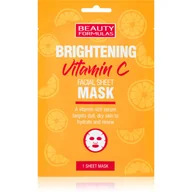Maseczki do twarzy - Beauty Formulas Brightening Vitamin C rozjaśniająca maska do twarzy z witaminą C - miniaturka - grafika 1
