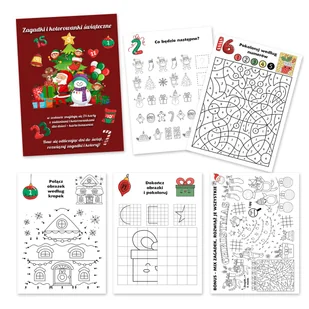 Kalendarz Adwentowy zadania łamigłówki zagadki kolorowanki świąteczne - Ozdoby bożonarodzeniowe - miniaturka - grafika 1
