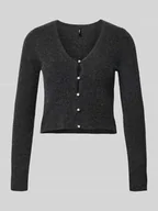 Swetry damskie - Kurtka o kroju slim fit z prążkowanej dzianiny model ‘RICA LIFE’ - miniaturka - grafika 1