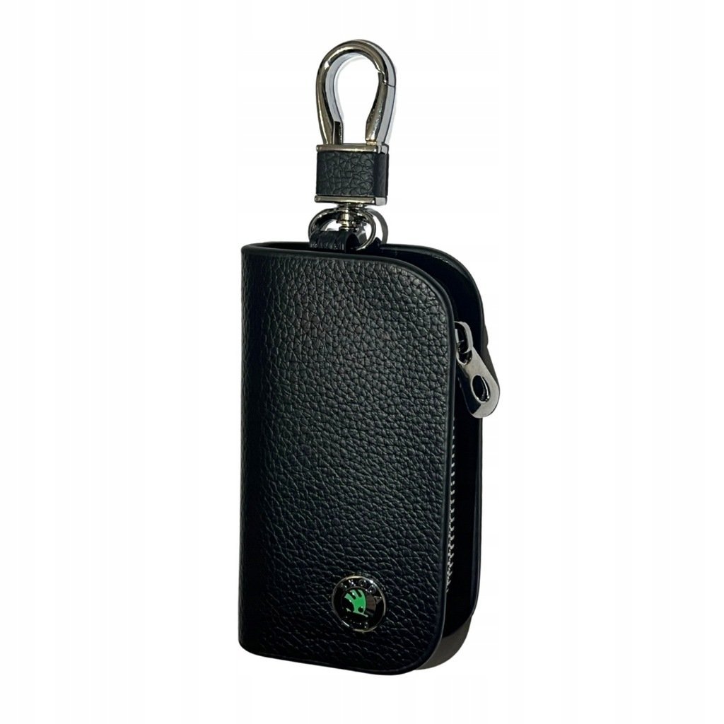 SKÓRZANE ETUI na klucze SKODA logo KLUCZYK samochodowy ELEGANCKI brelok