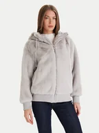 Płaszcze damskie - Guess Futro W5BL66 W3890 Szary Regular Fit - miniaturka - grafika 1