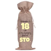 Ozdoby bożonarodzeniowe - Worek Na Butelkę Lniany - Stuknęło Ci 18 Lat (78) - miniaturka - grafika 1