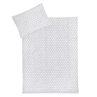 Pościel dla dzieci - Julius Zöllner Pościel dziecięca 100% bawełna, standard 100 by OEKO-TEX, made in Germany, rozm. 100 x 135 + 40 x 60 cm, gwiazdy szare - miniaturka - grafika 1