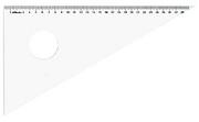Linijki, ekierki - LENIAR Trójkąt z podcięciem plastikowy 60° / 32 cm 10047 - miniaturka - grafika 1