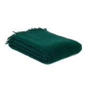 Koce - Koc wełniany merynos Buckle 140x200 zielony z frędzlami - miniaturka - grafika 1