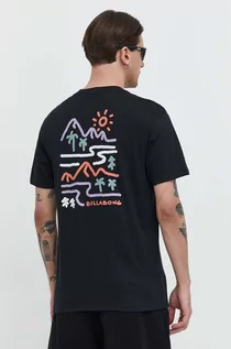 Koszulki męskie - Billabong t-shirt bawełniany BILLABONG X ADVENTURE DIVISION męski kolor czarny z nadrukiem - grafika 1