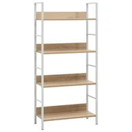 Regały - vidaXL Regał z 4 półkami, kolor dębu, 60x27,6x124,5 cm, płyta wiórowa - miniaturka - grafika 1