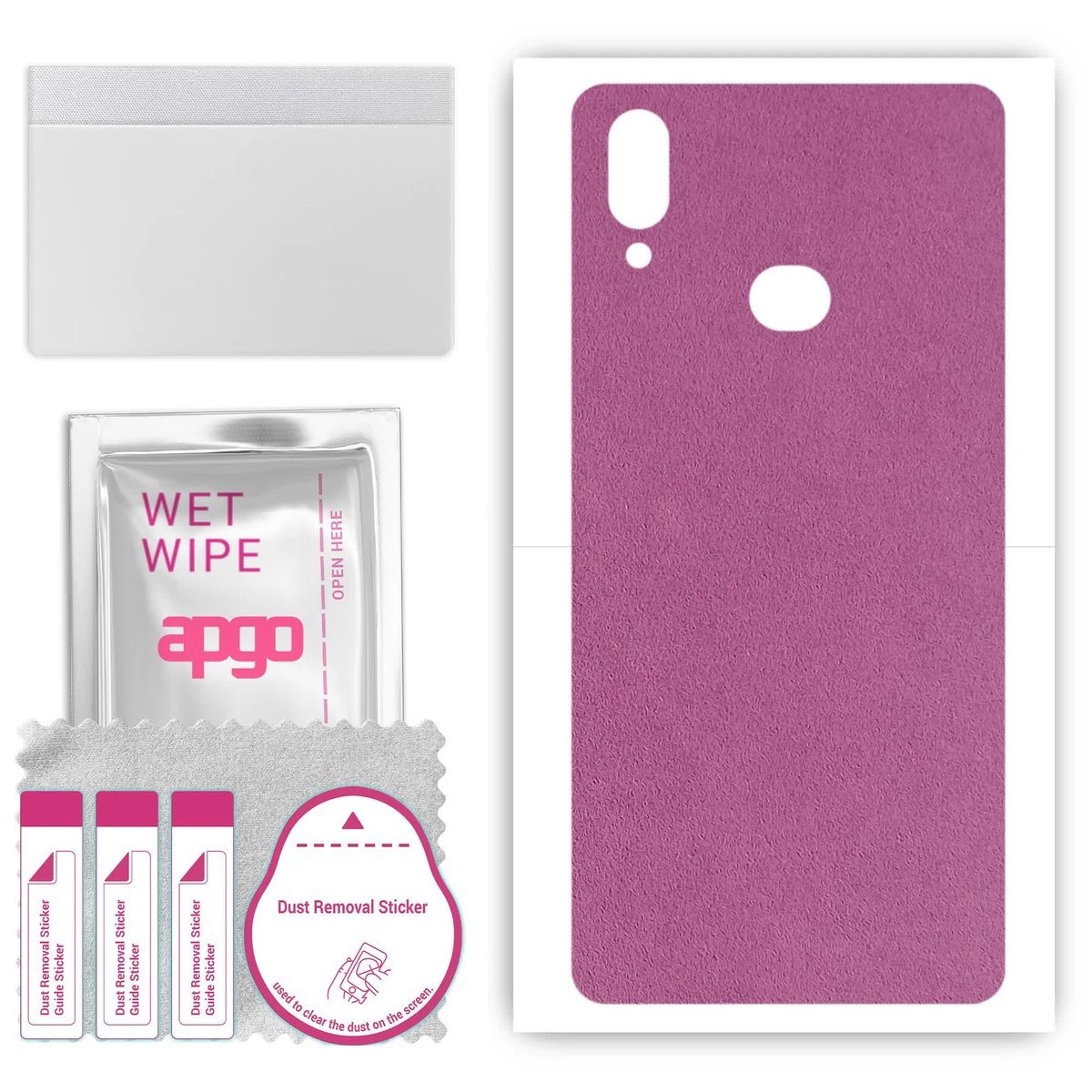 Folia naklejka skórka strukturalna na TYŁ Zamsz do Samsung Galaxy M10s - Zamsz Fioletowy - apgo SKINS