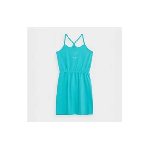 Sukienka 4F Jr 4FJSS23TDREF026 (kolor Zielony, rozmiar 164 cm) - Sukienki i spódnice sportowe - miniaturka - grafika 1