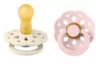 Smoczki uspokajające - BIBS Smoczek Uspokajający z Kauczuku Boheme, Ivory & Blossom 0 m+, 2szt. - miniaturka - grafika 1