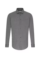 Koszule męskie - Seidensticker Męska koszula biznesowa, krój regularny, nie wymaga prasowania, kołnierz Kent, długi rękaw, 100% bawełna, średni szary, 52 - miniaturka - grafika 1