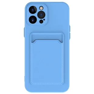 Ochronne etui na telefon komórkowy iPhone 12 13 14 15 Plus Pro Max Etui na kartę, Kolor: jasnoniebieski, Wybierz model: Apple iPhone 15 Pro Max - Etui i futerały do telefonów - miniaturka - grafika 1