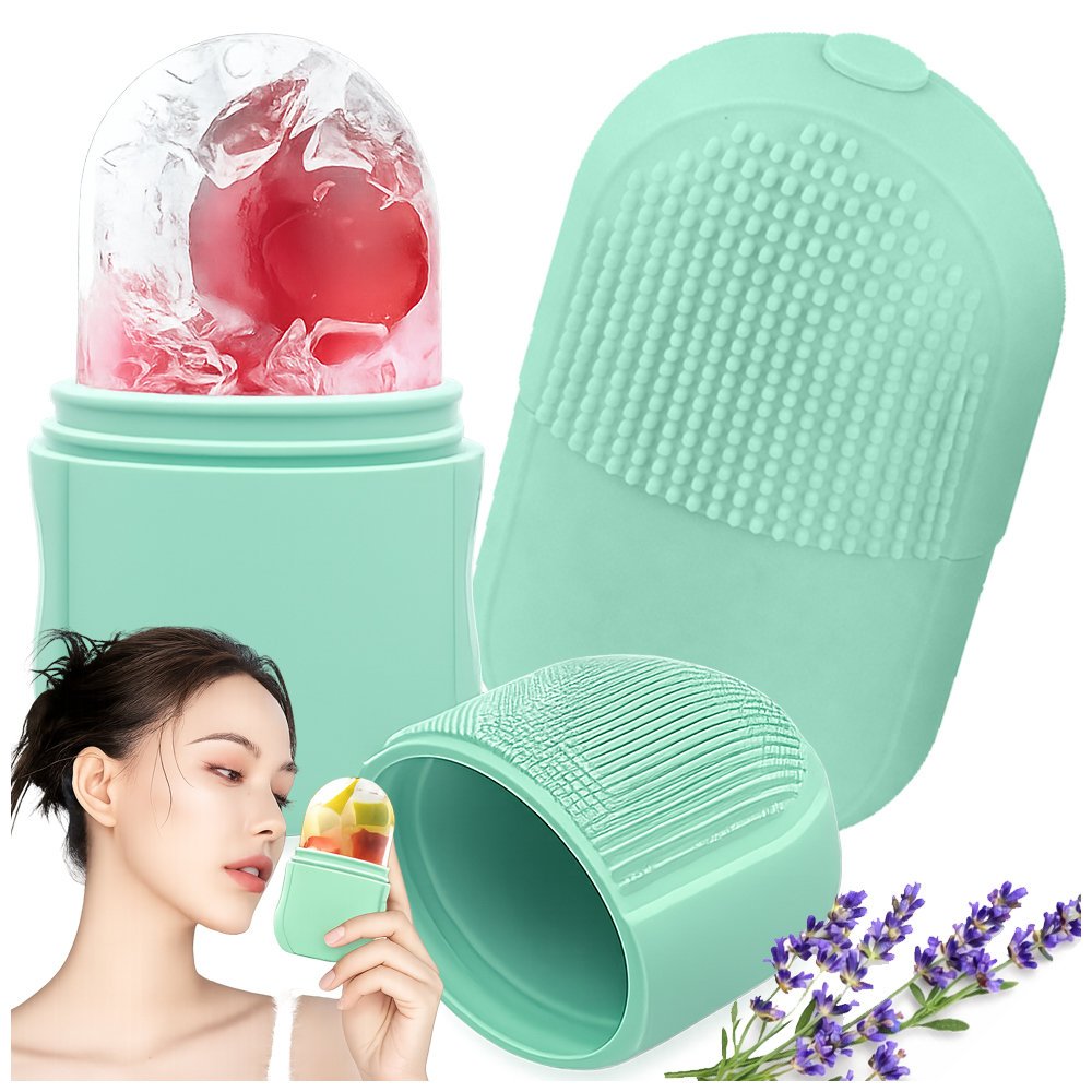 MASAŻER LODOWY ICE ROLLER DO TWARZY SILIKONOWY ŁAGODZĄCY WYGŁADZAJĄCY