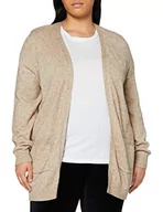 Kurtki damskie - Only Carmakoma Damska kurtka z dzianiny Caresly L/S Open Cardigan KNT, beżowy/szczegóły: melanż, 42/44/S - miniaturka - grafika 1