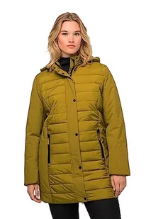 Ulla Popken Damska kurtka hybrydowa, wodoodporna, pikowana/softshell, kurtka z kapturem, brąz, 46-48 duże rozmiary - Kurtki damskie - miniaturka - grafika 1