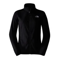 Bluzy sportowe damskie - Bluza The North Face 100 Glacier Full-Zip Fleece 0A855O4H01 - czarna - miniaturka - grafika 1