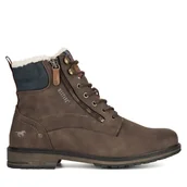 Botki męskie - Trzewiki Mustang 4157-609 Brązowy - miniaturka - grafika 1