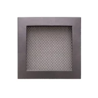 Akcesoria kominkowe - NORDFLAM Kratka kominkowa 17 x 17 cm Grafit - miniaturka - grafika 1