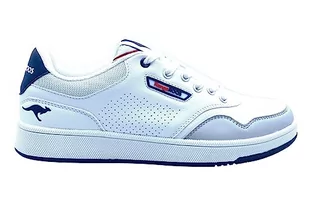 KangaROOS Sneakersy uniseks w stylu wyścigowym, White Dk Navy, 45 EU - Sneakersy damskie - miniaturka - grafika 1