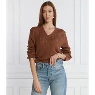 Swetry damskie - Tommy Hilfiger Wełniany sweter SOFT CABLE | Regular Fit - miniaturka - grafika 1