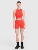 Spodenki damskie - 4F Legginsy krótkie bezszwowe treningowe damskie - czerwone M/L - miniaturka - grafika 1