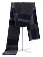 Apaszki i szaliki męskie - Szal Szalik Męski Granatowo - Grafitowy - miniaturka - grafika 1