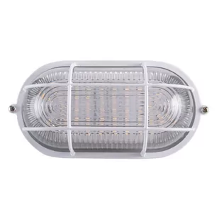 Oprawa kanałowa LED owal  6W b.ciepła 3000K (200lm) metal/szkło biała IP44 Volteno - Oświetlenie warsztatowe - miniaturka - grafika 3